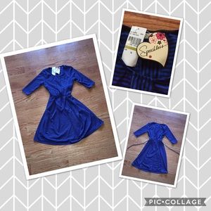 Blue and black striped dress! 💙